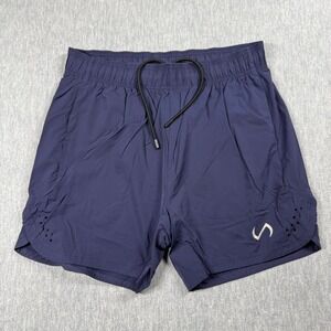 TLF Apparel Shorts Mens Medium Blue Polyamide Elastane Athletic Gym Running